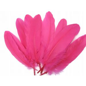 Piórka lotki Czakos 15cm, Różowe ciemne